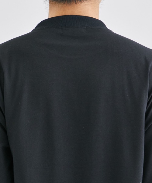 ALMOSTBLACK（オールモストブラック）の「【ALMOSTBLACK/オールモストブラック】COTTON PLATING SHORT T SHIRTS（Tシャツ/カットソー・メンズ・ブラック/ホワイト・1/2）」の18枚目の写真