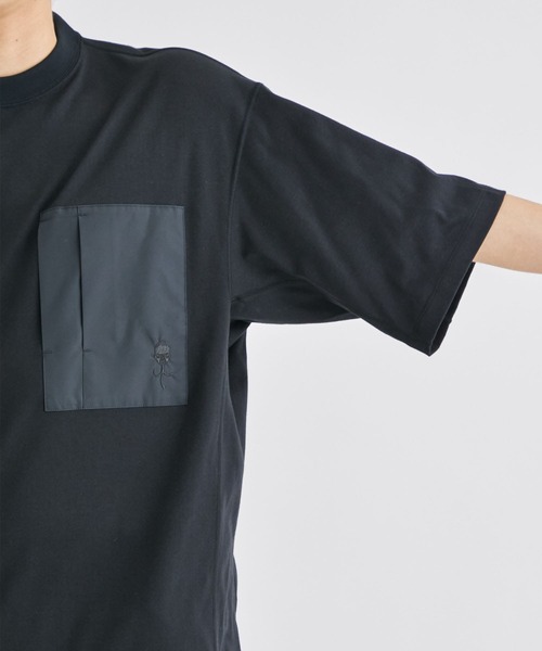ALMOSTBLACK（オールモストブラック）の「【ALMOSTBLACK/オールモストブラック】COTTON PLATING SHORT T SHIRTS（Tシャツ/カットソー・メンズ・ブラック/ホワイト・1/2）」の19枚目の写真