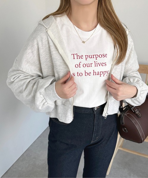 apres jour（アプレジュール）の「袖ボリュームジップパーカー【ZOZOTOWN限定アイテム】（パーカー・レディース・オフホワイト/ライトピンク/ナチュラル・フリー/X-LARGE）」の4枚目の写真