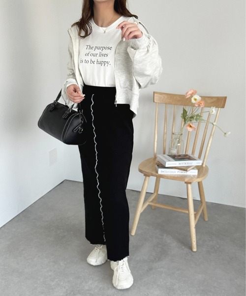 apres jour（アプレジュール）の「袖ボリュームジップパーカー【ZOZOTOWN限定アイテム】（パーカー・レディース・オフホワイト/ライトピンク/ナチュラル・フリー/X-LARGE）」の21枚目の写真