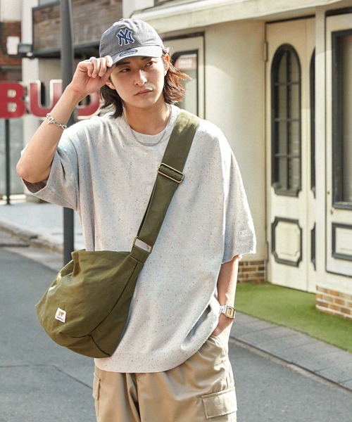 MONO-MART（モノマート）の「【retock's】カラーネップニット ビッグシルエット半袖プルオーバー（Tシャツ/カットソー・レディース・ブラック/カーキ/サックスブルー/ライトグレー/ピンク/ネイビー・M/L）」の10枚目の写真