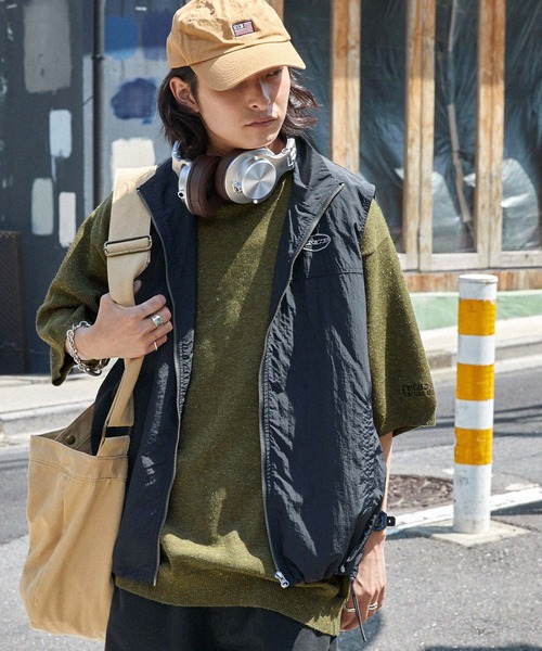 MONO-MART（モノマート）の「【retock's】カラーネップニット ビッグシルエット半袖プルオーバー（Tシャツ/カットソー・レディース・ブラック/カーキ/サックスブルー/ライトグレー/ピンク/ネイビー・M/L）」の18枚目の写真