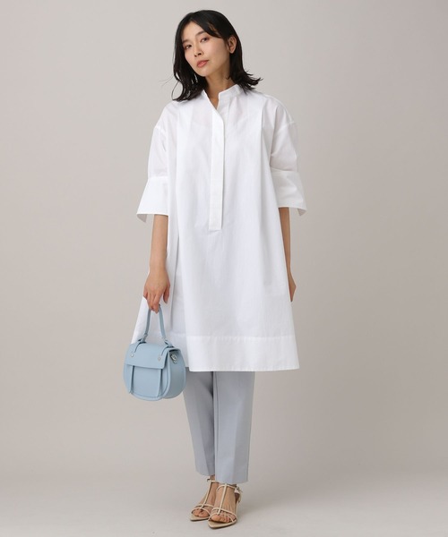 BARNYARDSTORM(バンヤードストーム)の「Aラインシャツワンピース(シャツワンピース・レディース・ブルー/ホワイト・0/1)」の3枚目の写真