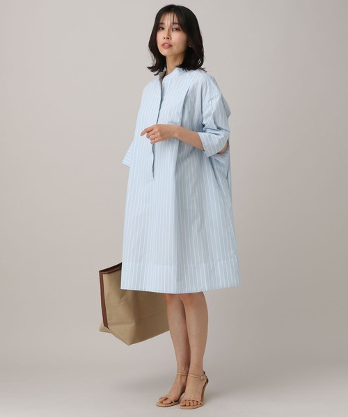 BARNYARDSTORM(バンヤードストーム)の「Aラインシャツワンピース(シャツワンピース・レディース・ブルー/ホワイト・0/1)」の6枚目の写真
