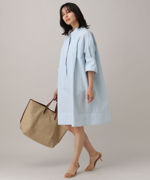 BARNYARDSTORM(バンヤードストーム)の「Aラインシャツワンピース(シャツワンピース・レディース・ブルー/ホワイト・0/1)」の7枚目の写真