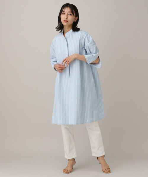 BARNYARDSTORM(バンヤードストーム)の「Aラインシャツワンピース(シャツワンピース・レディース・ブルー/ホワイト・0/1)」の13枚目の写真