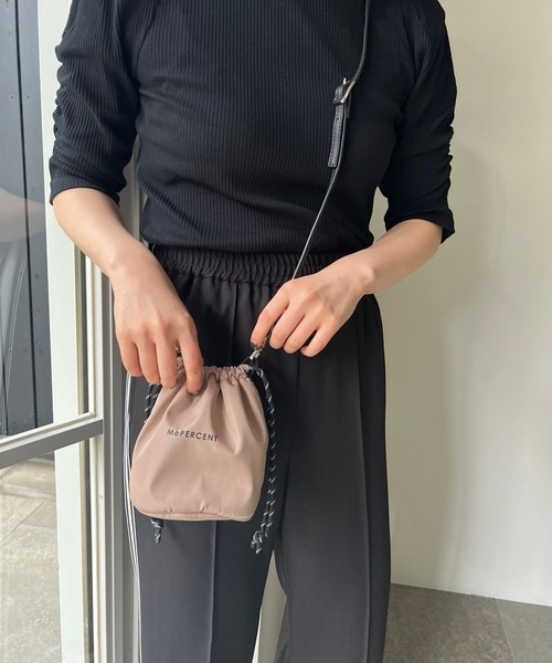 Me%（ミィパーセント）の「ナイロンキンチャクポーチ（ポーチ・レディース・グレー/ブラック/ブラウン・FREE）」の11枚目の写真