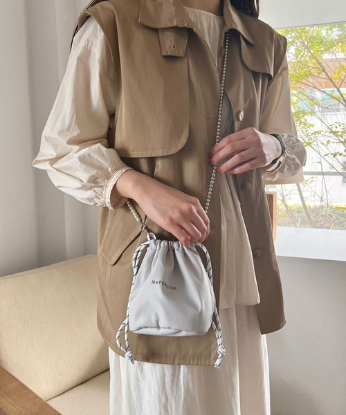 Me%（ミィパーセント）の「ナイロンキンチャクポーチ（ポーチ・レディース・グレー/ブラック/ブラウン・FREE）」の15枚目の写真