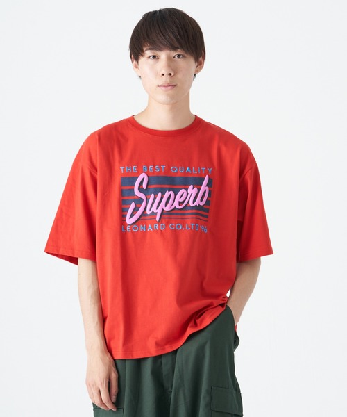 CORISCO(コリスコ)の「発泡、刺繍 SUPERB 半袖BIG TEE(M1)(Tシャツ/カットソー・メンズ・ブラック/ブルー/ライトグレー/レッド/グリーン/ホワイト・MEDIUM/LARGE/X-LARGE)」の6枚目の写真