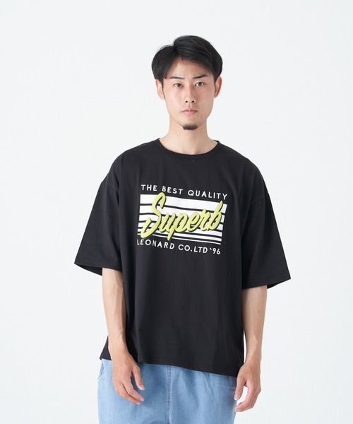 CORISCO(コリスコ)の「発泡、刺繍 SUPERB 半袖BIG TEE(M1)(Tシャツ/カットソー・メンズ・ブラック/ブルー/ライトグレー/レッド/グリーン/ホワイト・MEDIUM/LARGE/X-LARGE)」の1枚目の写真