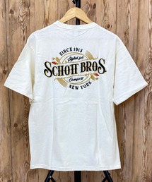 schott（ショット）の「"EMBROIDERED  SCHOTT BROS."半袖Tシャツ（Tシャツ/カットソー・メンズ）」