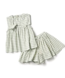 SHOO・LA・RUE（シューラルー）の「◆【110-140cm】ギンガムチェックセットアップ（セットアップ・キッズ）」