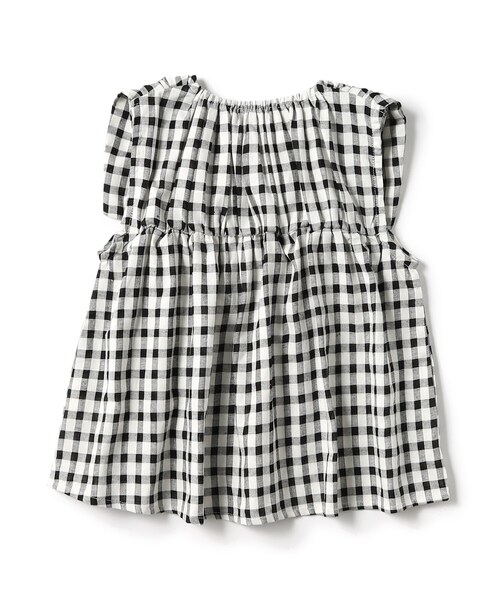 SHOO・LA・RUE(シューラルー)の「◆【110-140cm】ギンガムチェックセットアップ(セットアップ・キッズ・ブラック系1/ライトグリーン系1・11/12/13/14)」の16枚目の写真