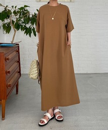 un dix cors | カットジョーゼット半袖ワンピース(ワンピース)