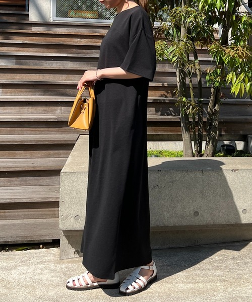 un dix cors（アンディコール）の「カットジョーゼット半袖ワンピース（ワンピース・レディース・キャメル/オレンジ/ブラック/サックスブルー・FREE/S）」の15枚目の写真