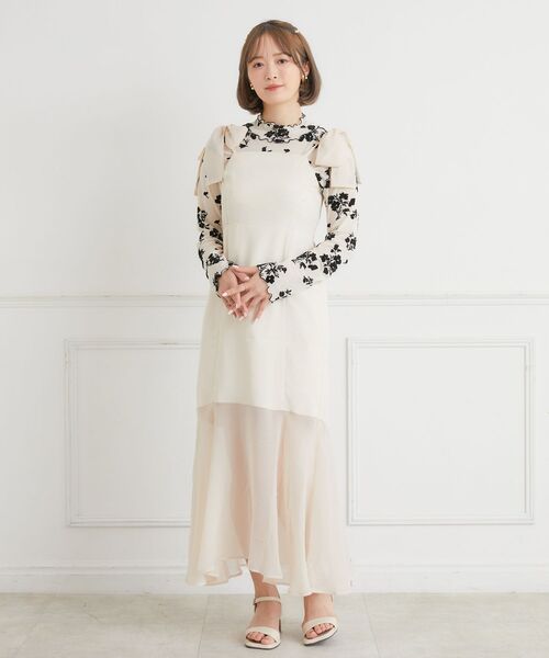 ems excite（エムズエキサイト）の「リボンキャミOP（ワンピース・レディース・ナチュラル/ブラック/ピンク・FREE）」の4枚目の写真