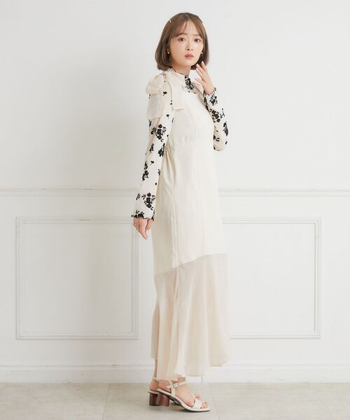 ems excite（エムズエキサイト）の「リボンキャミOP（ワンピース・レディース・ナチュラル/ブラック/ピンク・FREE）」の6枚目の写真