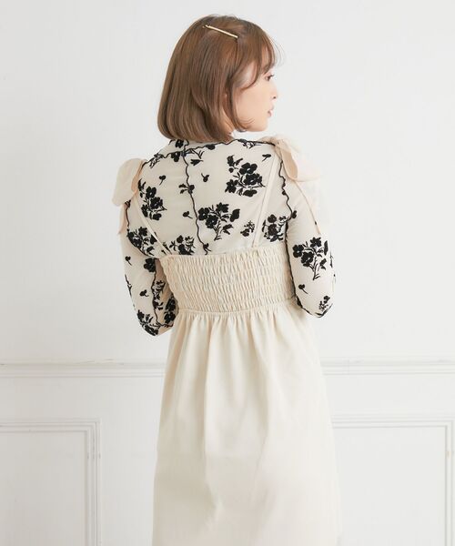 ems excite（エムズエキサイト）の「リボンキャミOP（ワンピース・レディース・ナチュラル/ブラック/ピンク・FREE）」の10枚目の写真