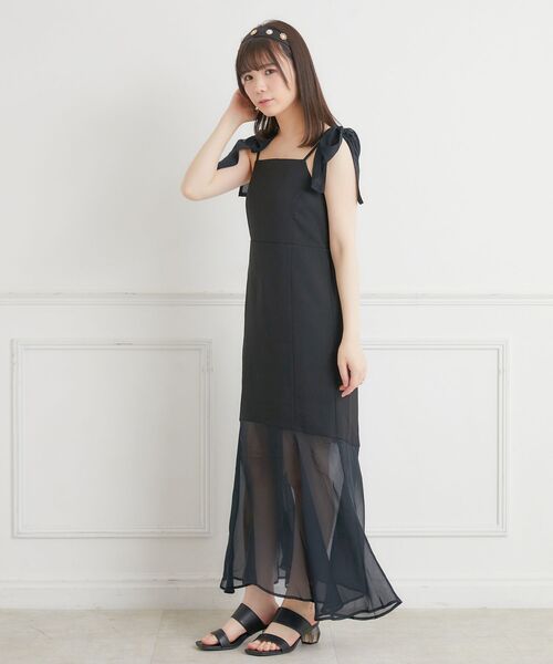 ems excite（エムズエキサイト）の「リボンキャミOP（ワンピース・レディース・ナチュラル/ブラック/ピンク・FREE）」の17枚目の写真