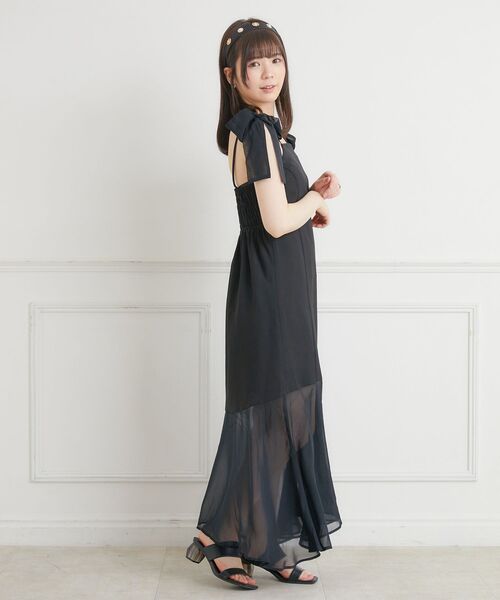 ems excite（エムズエキサイト）の「リボンキャミOP（ワンピース・レディース・ナチュラル/ブラック/ピンク・FREE）」の18枚目の写真