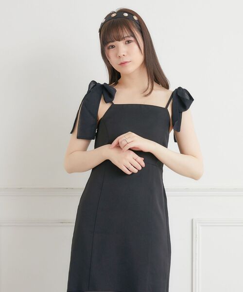 ems excite（エムズエキサイト）の「リボンキャミOP（ワンピース・レディース・ナチュラル/ブラック/ピンク・FREE）」の20枚目の写真