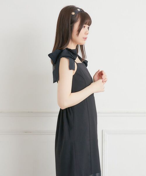 ems excite（エムズエキサイト）の「リボンキャミOP（ワンピース・レディース・ナチュラル/ブラック/ピンク・FREE）」の21枚目の写真