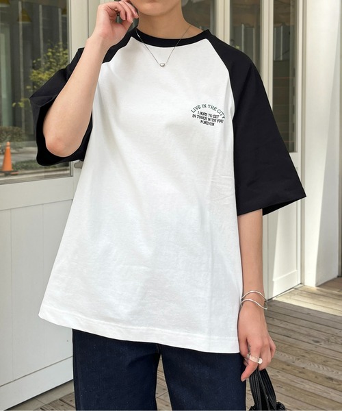 CPCM(シーピーシーエム)の「胸1ポイント刺繍ラグランT(Tシャツ/カットソー・メンズ・ブラック/レッド/グリーン・MEDIUM/LARGE)」の15枚目の写真