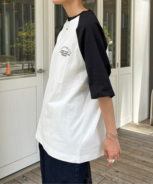 CPCM(シーピーシーエム)の「胸1ポイント刺繍ラグランT(Tシャツ/カットソー・メンズ・ブラック/レッド/グリーン・MEDIUM/LARGE)」の19枚目の写真