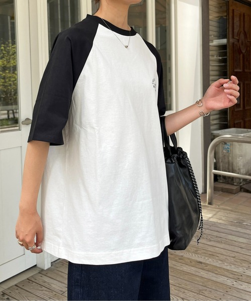 CPCM(シーピーシーエム)の「胸1ポイント刺繍ラグランT(Tシャツ/カットソー・メンズ・ブラック/レッド/グリーン・MEDIUM/LARGE)」の11枚目の写真