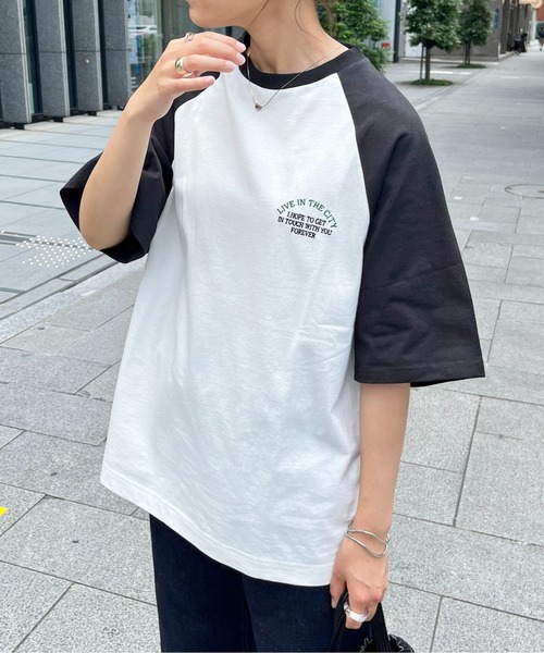 CPCM(シーピーシーエム)の「胸1ポイント刺繍ラグランT(Tシャツ/カットソー・メンズ・ブラック/レッド/グリーン・MEDIUM/LARGE)」の20枚目の写真