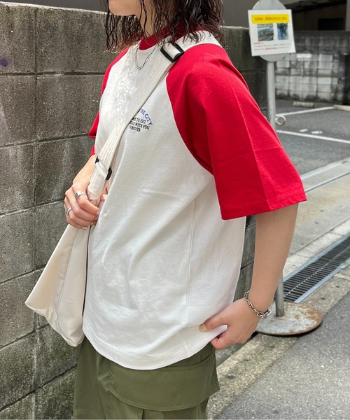 CPCM(シーピーシーエム)の「胸1ポイント刺繍ラグランT(Tシャツ/カットソー・メンズ・ブラック/レッド/グリーン・MEDIUM/LARGE)」の18枚目の写真