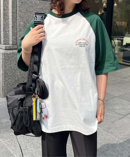 CPCM(シーピーシーエム)の「胸1ポイント刺繍ラグランT(Tシャツ/カットソー・メンズ・ブラック/レッド/グリーン・MEDIUM/LARGE)」の12枚目の写真
