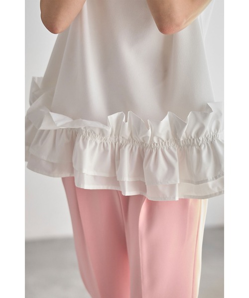 ブラウス シャツ 「ZOZO限定」ドットフリルヘムブラウス レディース tocco closet ブラウス シャツ 「ZOZO限定」サイドリボンドット