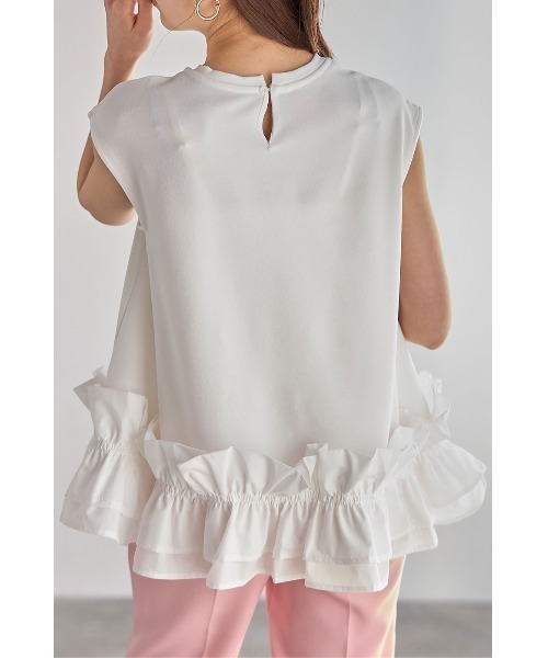 ブラウス シャツ 「ZOZO限定」ドットフリルヘムブラウス レディース tocco closet ブラウス シャツ 「ZOZO限定」シャーリングドット