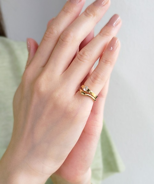 NOIR DE POUPEE（ノワールドプーペ）の「silver925 ニュアンス  ピンキーリング (ニッケルフリー)（リング・レディース・シルバー/ゴールド・#3/#5）」の14枚目の写真