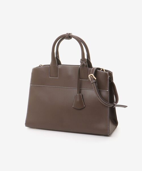 MAJESTIC LEGON(マジェスティックレゴン)の「A4スクエアトートバッグ(トートバッグ・レディース・アイボリー/ブラック/ブラウン・FREE)」の12枚目の写真