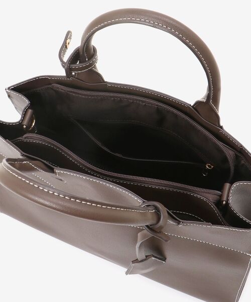 MAJESTIC LEGON(マジェスティックレゴン)の「A4スクエアトートバッグ(トートバッグ・レディース・アイボリー/ブラック/ブラウン・FREE)」の22枚目の写真