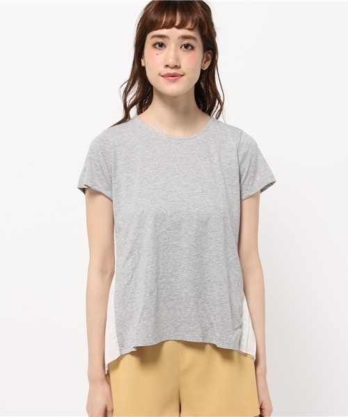 earth music&ecology（アースミュージックアンドエコロジー）の「バックシャンプリーツプルオーバー（Tシャツ/カットソー・レディース・オフホワイト/LT.Gray/ネイビー・FREE）」の4枚目の写真