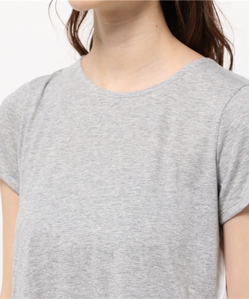 earth music&ecology（アースミュージックアンドエコロジー）の「バックシャンプリーツプルオーバー（Tシャツ/カットソー・レディース・オフホワイト/LT.Gray/ネイビー・FREE）」の7枚目の写真