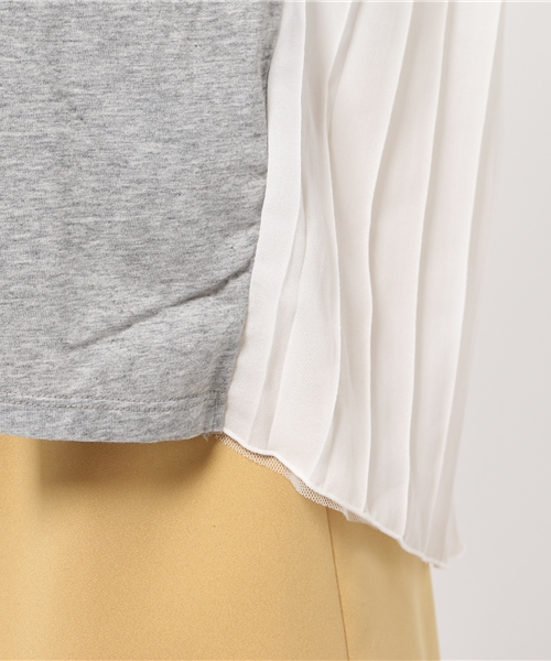 earth music&ecology（アースミュージックアンドエコロジー）の「バックシャンプリーツプルオーバー（Tシャツ/カットソー・レディース・オフホワイト/LT.Gray/ネイビー・FREE）」の9枚目の写真