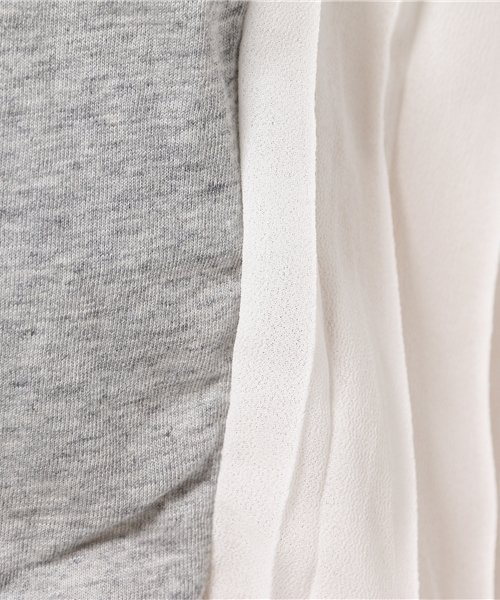 earth music&ecology（アースミュージックアンドエコロジー）の「バックシャンプリーツプルオーバー（Tシャツ/カットソー・レディース・オフホワイト/LT.Gray/ネイビー・FREE）」の10枚目の写真