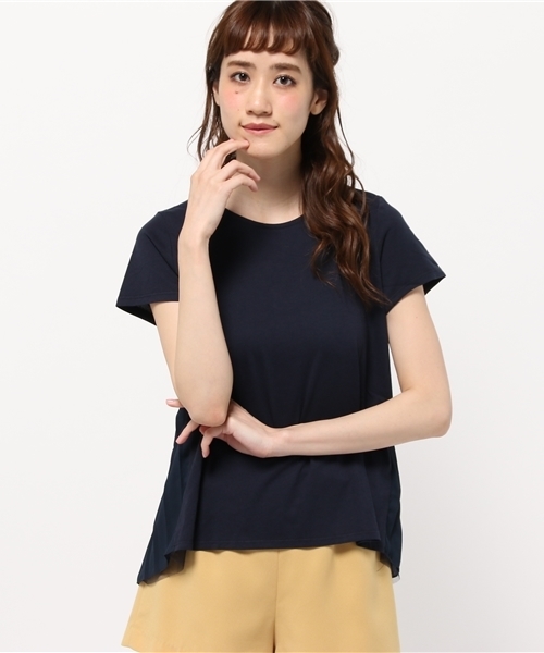 earth music&ecology（アースミュージックアンドエコロジー）の「バックシャンプリーツプルオーバー（Tシャツ/カットソー・レディース・オフホワイト/LT.Gray/ネイビー・FREE）」の14枚目の写真