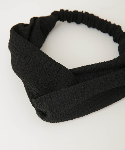 NANO universe(ナノユニバース)の「ジャガードクロスターバン(ヘアバンド・レディース・ブラック/ベージュ/パープル・FREE)」の5枚目の写真