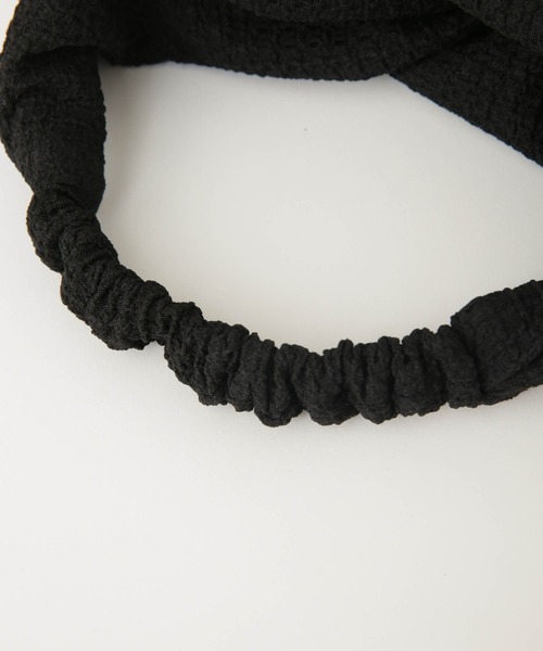 NANO universe(ナノユニバース)の「ジャガードクロスターバン(ヘアバンド・レディース・ブラック/ベージュ/パープル・FREE)」の9枚目の写真