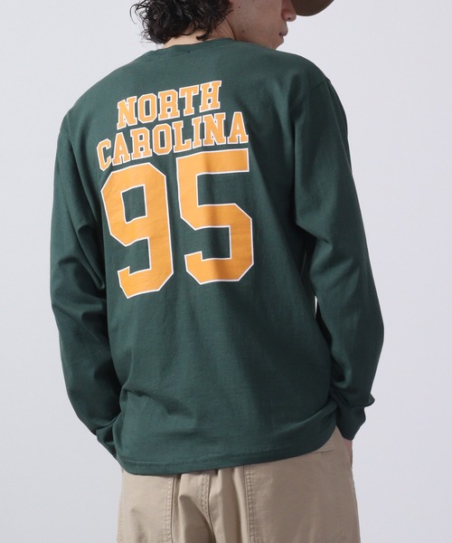 FUNALIVE（ファンアライブ）の「American casual print Ron T-shirt / アメカジプリントロンT 長袖 unisex（Tシャツ/カットソー・メンズ・カーキ/サックスブルー/ホワイト/ホワイト系2/チャコール/ベージュ系/ブラック/グリーン系/ブラック系2/ネイビー/グリーン/ブラック系1/ベージュ/ブラック系/グレー系/ホワイト系/チャコールグレー/ミント/杢グレー/ブラウン・XL/M/L）」の18枚目の写真