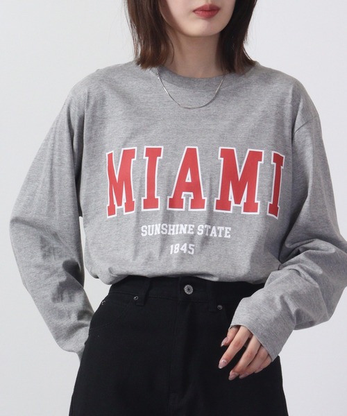 FUNALIVE（ファンアライブ）の「American casual print Ron T-shirt / アメカジプリントロンT 長袖 unisex（Tシャツ/カットソー・メンズ・カーキ/サックスブルー/ホワイト/ホワイト系2/チャコール/ベージュ系/ブラック/グリーン系/ブラック系2/ネイビー/グリーン/ブラック系1/ベージュ/ブラック系/グレー系/ホワイト系/チャコールグレー/ミント/杢グレー/ブラウン・XL/M/L）」の10枚目の写真