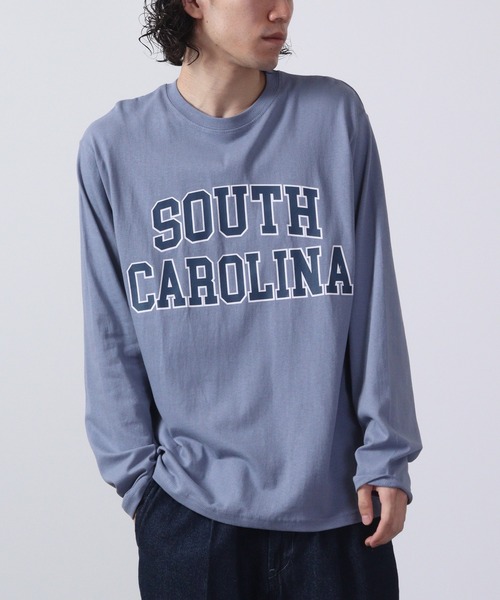 FUNALIVE（ファンアライブ）の「American casual print Ron T-shirt / アメカジプリントロンT 長袖 unisex（Tシャツ/カットソー・メンズ・カーキ/サックスブルー/ホワイト/ホワイト系2/チャコール/ベージュ系/ブラック/グリーン系/ブラック系2/ネイビー/グリーン/ブラック系1/ベージュ/ブラック系/グレー系/ホワイト系/チャコールグレー/ミント/杢グレー/ブラウン・XL/M/L）」の20枚目の写真