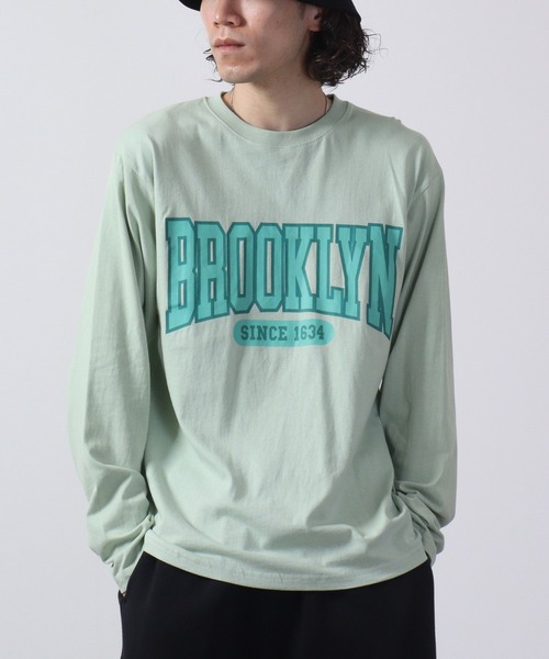 FUNALIVE（ファンアライブ）の「American casual print Ron T-shirt / アメカジプリントロンT 長袖 unisex（Tシャツ/カットソー・メンズ・カーキ/サックスブルー/ホワイト/ホワイト系2/チャコール/ベージュ系/ブラック/グリーン系/ブラック系2/ネイビー/グリーン/ブラック系1/ベージュ/ブラック系/グレー系/ホワイト系/チャコールグレー/ミント/杢グレー/ブラウン・XL/M/L）」の17枚目の写真