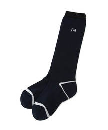 JUN&ROPE'（ジュンアンドロペ）の「リブラメ使いRロゴ刺繍ハイソックス（ゴルフグッズ）」