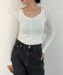 セミシアータンクトップ&ロングスリーブトップスセットアップ